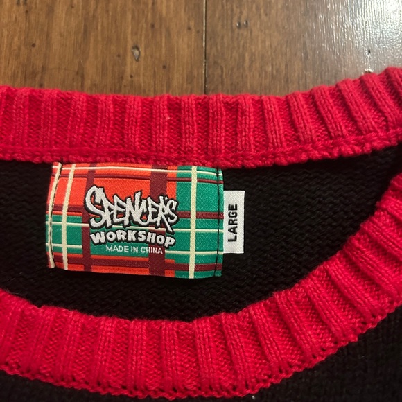 Spencer's Black and Red Holiday Sweater - Picture 3 of 6